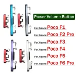 Xiaomi Poco F1 F2 Pro F3 F4 5G SIde Volume Button + Power ON / OFF Buttton Key Set Replacement Parts Bangladesh (New)