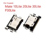 YuXi 1pc Huawei P20 P30 Lite P40 P50 Mate 10 20 20X 30 40 Pro Type-C USB Charging Dock Charge Socket Port Jack Connector (New)