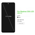 672 LCD OPPO Realme C55 RMX3710 LCD Display Touch Screen Digitizer Assembly With Frame LCD Screen Replacement Parts (New)