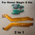 Honor Magic 8 Lite USB Charging Dock Port Main Mother Mic Microphone Connector Board Flex Cable Replacement (New)
