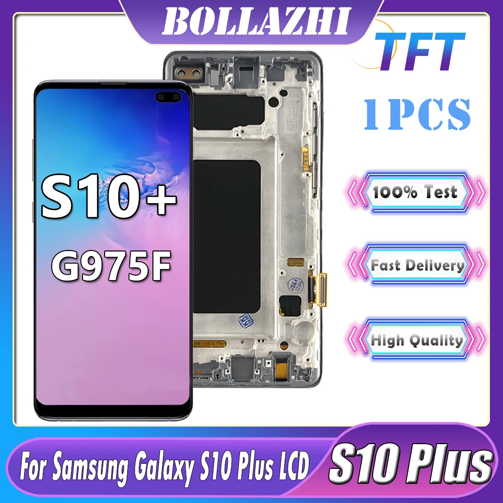 Sb7d01eb9becb4101a4adf937ae8017b2l_550x550.webp High Quality OEM TFT Samsung Galaxy S10 Plus LCD Display Touch Screen Digitizer Galaxy - Image 1
