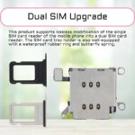 Dual SIM Card Reader Flex Cable iPhone 11 Double SIM Card Tray Slot Holder Adapter Connector Replacement Black White Purple (New)