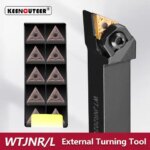 WTJNR Lathe Turning Tool Holder Set WTJNR2020K16/1616H16/2525M16 TNMG Carbide Inserts External Triangular Turning Cutting Tool (New)