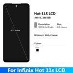 Hot11S Display Infinix Hot 11s X6812 X6812B LCD Display Touch Screen Digitizer Assembly Replacement Parts Hot 11s Screen (New)