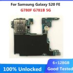 Full Tested For Samsung Galaxy S20 FE 4G G780F G780G Motherboard Unlocked S20FE 5G G781U G781B G781V Logic Board With Full Chips (New)