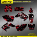 New Style TEAM GRAPHICS BACKGROUNDS DECALS STICKERS Kits For Honda CRF250 CRF250R CRF 250 250R 2004 -2005 Customize Protector (New)