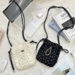 Women Crossbody Bags Large Capacity Cute Mini Drawstring Shoulder Bags Portable Phone Purse (New)