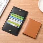 Ultra-thin Small Bank Card Multi Slot Card Holder Wallet for Women and Men Solid Leather Credit Card Bag Male CardHolder (New)