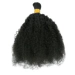 No Weft 4C Afro Kinky Curly Bulk Hair Extension Braid Single Donor Raw Virgin Hair Unprocessed Bulk Human Hair For Braiding (New)