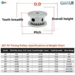 GT2 K Type Timing Pulley 14T 15T 16T 17T 18T 19T 20T 21T Bore 3-8mm Part GT2 Width 6 10mm Timing Belt 3D Printer CNC Parts (New)