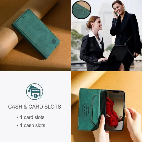 Sba2299bb87744fa9bb63e4f43fd19ffcP_480x480q75 Anti theft Book Case Huawei Honor 70 50 10i 20 10 10X 9A 20S 30 9 9X Lite 30i 9S Pro Plus Phone Cover leather Flip Magnetic (New) - Image 1