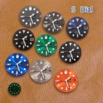 S Logo Dial 28.5mm New Blue SUB Sunburst Dial Fit NH35/NH36 Japanese Movement Green Luminous Watch Modification Accessories (New)
