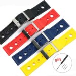 Waterproof Breathable Silicone Wrist Strap for Rolex Universal Watchband for Seiko 22mm Rubber Straps Male Female Bracelet Belt (New)