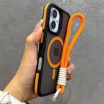S25 S24 Ultra Plus Case Luxury Lanyard Magsafe Matte Phone Cases Samsung Galaxy S24 S23 S22 Ultra Plus Magnetic Cover Bangladesh (New)