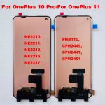 6.7" Original Amoled Tested For OnePlus 10 Pro NE2210 LCD Display Screen+Touch Panel Digitizer For OnePlus 11 1+10Pro 1+11 Frame