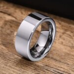 Vnox 8mm Basic Wedding Bands for Men Carbide Tungsten Ring Classic Plain Thicken 2mm Finger Band Engagement Promise Jewelry (New)
