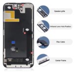 JK Soft OLED For iPhone XS max 11 12 13 promax LCD Display Touch Screen Digitizer For iPhone 12 13 14 15 16 17 Pro Max Display (New)