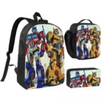 Optimus Prime Backpack Student BookBag School Bag Shoulder Bags 3ps Insulated Lunch Bag Pencil Case (New)