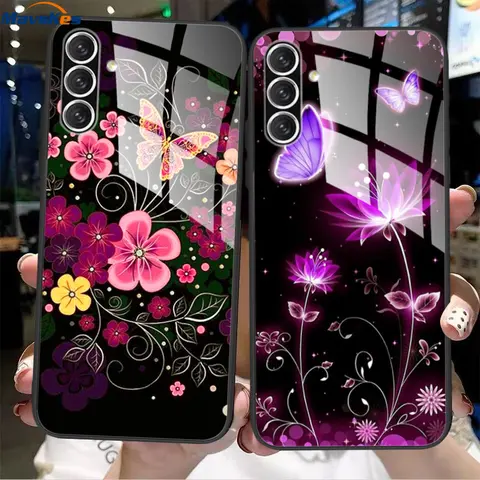 Sbbff80386a224359b1668b3eaaa810bcP_480x480q75 Samsung Galaxy A55 5G Case SM-A556V Hard Tempered Glass Cover Bumper Funda Samsung A35 5G Back Cover SM-A356E Phone Case (New) - Image 1