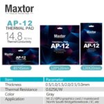 Maxtor AP-12 Thermal Pad 148W mk High Thermal Conductivity Heat Dissipation Silicone Pad CPU GPU Silicone Grease Cooling Pad (New)