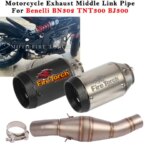 Motorcycle Exhaust Escape System Modified Carbon Fiber Muffler With Middle Link Pipe For Benelli TNT300 BJ300 BN302 TNT 300 (New)