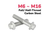 Grade 10.9 Carbon Steel Dacromet Hexagonal Flange Bolts Hex Head with Washer Screw M6 ~ M16 Full/ Half-Thread (New)