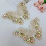 New style fantasy color pearl sequins beaded butterfly childrens clothing womens clothing clothes patch (New)