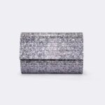 Fashionable Spliced Stripes Acrylic Evening Clutch Handheld Crossbody Ladies Bag for Weddings and Parties (New)