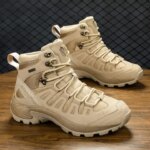 Mens Outdoor Hiking Boots Desert Combat Tactical Boots Male Winter Shoes Men Desert Ankle Boots Work Safety Shoes Big Size 39-46 (New)