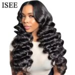 ISEE Hair Wear And Go Wig Glueless Loose Deep Wave Lace Front Human Hair Wig Transparent Lace Closure Deep Wave Wigs PrePlucked (New)