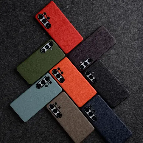 Sbe7cae8b33ce4003bd90e1c57d74268c7_480x480q75 Melkco 100% Genuine Leather Case Samsung Galaxy S26 S25 Ultra Plus Magnetic luxury Cover Magsafe protection Cases (New) - Image 1