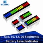 1PC 5/8/10/12/20 Segment Multicolor LED Battery Bar Indicator (Red/White/Blue)   Super Bright DIY Power Pack Assembly Bangladesh (New)
