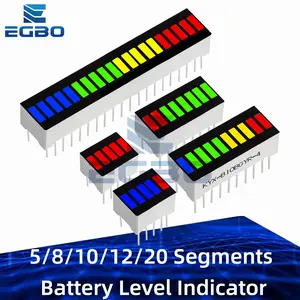 Sbf0658e49e064fc58d5847786a2aa0b2L_300x300q75 1PC 5/8/10/12/20 Segment Multicolor LED Battery Bar Indicator (Red/White/Blue) Super Bright DIY Power Pack Assembly Bangladesh (New) - Image 1
