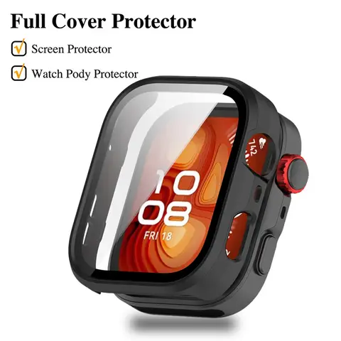 Sbf0e810234054e8b8a30ad727869d2d3t_480x480q75 Glass+Case Huawei Watch Fit 4Pro Tempered Glass Screen Protector Hard PC All-Around Bumper Watch Cover Huawei Watch Fit4 (New) - Image 1