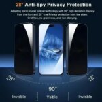 1-5Pcs Full Cover Privacy Screen Protector iPhone 16 15 13 11 14Pro Max Anti Spy Tempered Glass iPhone X XS Max XR (New)