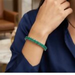 Buy 5 Get 1 Free 8x6mm Jzaza Highly Recommend Top Selling Real Green Emerald Red Ruby Silver Bangle Bracelet 8.5inch (New)