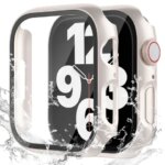 Glass+cover Apple Watch Case series 8 7 6 5 4 3 SE 44mm 45mm 42mm 41mm iWatch Screen Protector apple watch Accessories (New)