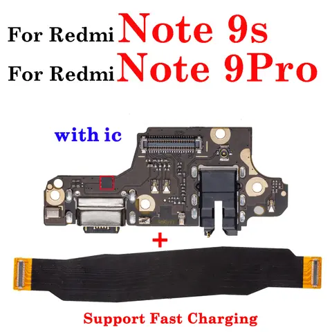 Sbfb70614ba4544d49e0716935f52ad36N_480x480q75 1Pcs Good Quality New USB Charging Port Xiaomi Redmi Note 9s 9Pro Dock Connector Charger Board Flex Cable Replacement Parts (New) - Image 1