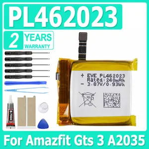 Sbfc6422beff14cbdb0732ad9523a093fw_300x300q75 240mAh PL462023 Polymer Li Ion Battery Amazfit Gts 3 A2035 Smart Sports Watch Bateria + Tools Bangladesh (New) - Image 1