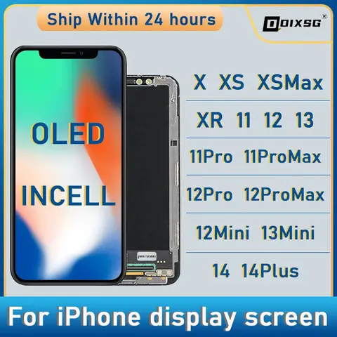 Sbff217ca006b480795a95bfec95b4ce12_480x480q75 OLED For iPhone X XR XS Max LCD Incell For iPhone 11 12 13 Pro Max 13 Mini 14 Plus 15 Oled LCD Display Screen Digitizer Assembly (New) - Image 1