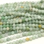 Natural Burma Jade / Jadeite Faceted Round Beads 4mm (New)