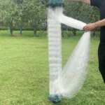 1 Pack Of 100M High Quality Single Layer Fishing Net Thickness 0.25Mm Nylon Silk Mullet Gillnet River Fish Trap Height 1.7M (New)