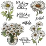 Blooming Daisy Flowers Cutting Dies Clear Stamp DIY Scrapbooking Supplies Metal Dies Silicone Stamps For Cards Albums (New)