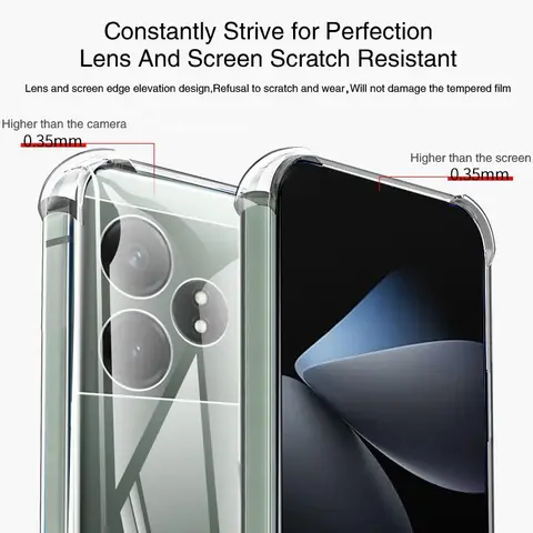 Sc0c57f2ffc5540acab6e5f42372c1145O_480x480q75 Anti Drop Case Cover OPPO RealmeGT Realme GT 6 GT6 RealmeGT6 5G Transparent Defence Protect with Airbag Corners Bumper Coque (New) - Image 1