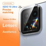 3D Clear Camera Lens Protector vivo iQOO 15 Ultra Back Camera Screen Protector Lens Tempered Glass vivo iQOO 15 Ultra (New)