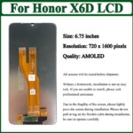 675 High Quality Honor X6D 5G LCD Touch Screen Digitizer Assembly Honor X6 LNA-NX1 Nala-N31B Display Replacement (New)