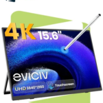 EVICIV 15.7" 4K Portable Gaming Monitor Touchscreen USB C HDMI External Display for PS5 Xbox Steam Deck Switch Laptop PC (New)