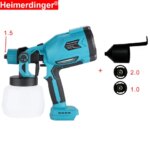 Cordless Electric Spray Gun Paint Sprayer Auto Furniture Steel Coating Airbrush Compataible Makita and Heimerdinger 18V Battery (New)