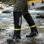 Fashionable Mens Rain Boots Large Size Long Rain Boots Extra Long Outdoor Fishing Shoes Waterproof Non-slip Lightweight Shoes (New)