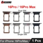 iPhone 16 Pro 16Pro Max Dual Sim + Single SIM Card Slot Tray Holder Black White Desert Natural Replacement Parts Bangladesh (New)